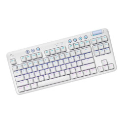Logitech G715 Wireless Mechanical Gaming Keyboard withTactile Switches (GX Brown), and Keyboard Palm Rest - White Mist - Teclado